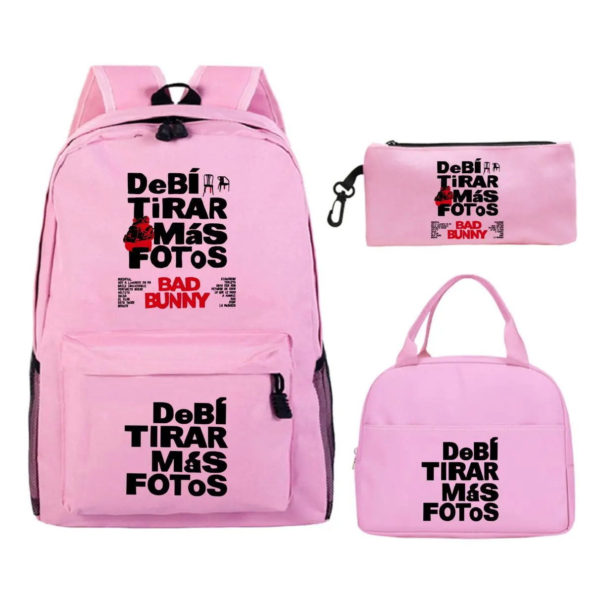 Back To School 3 in 1 Schoolbag Set Rucksack Bookbag Lunch Bag Pencil Case Casual Backpack for Teenage Boys Girls Daily Study