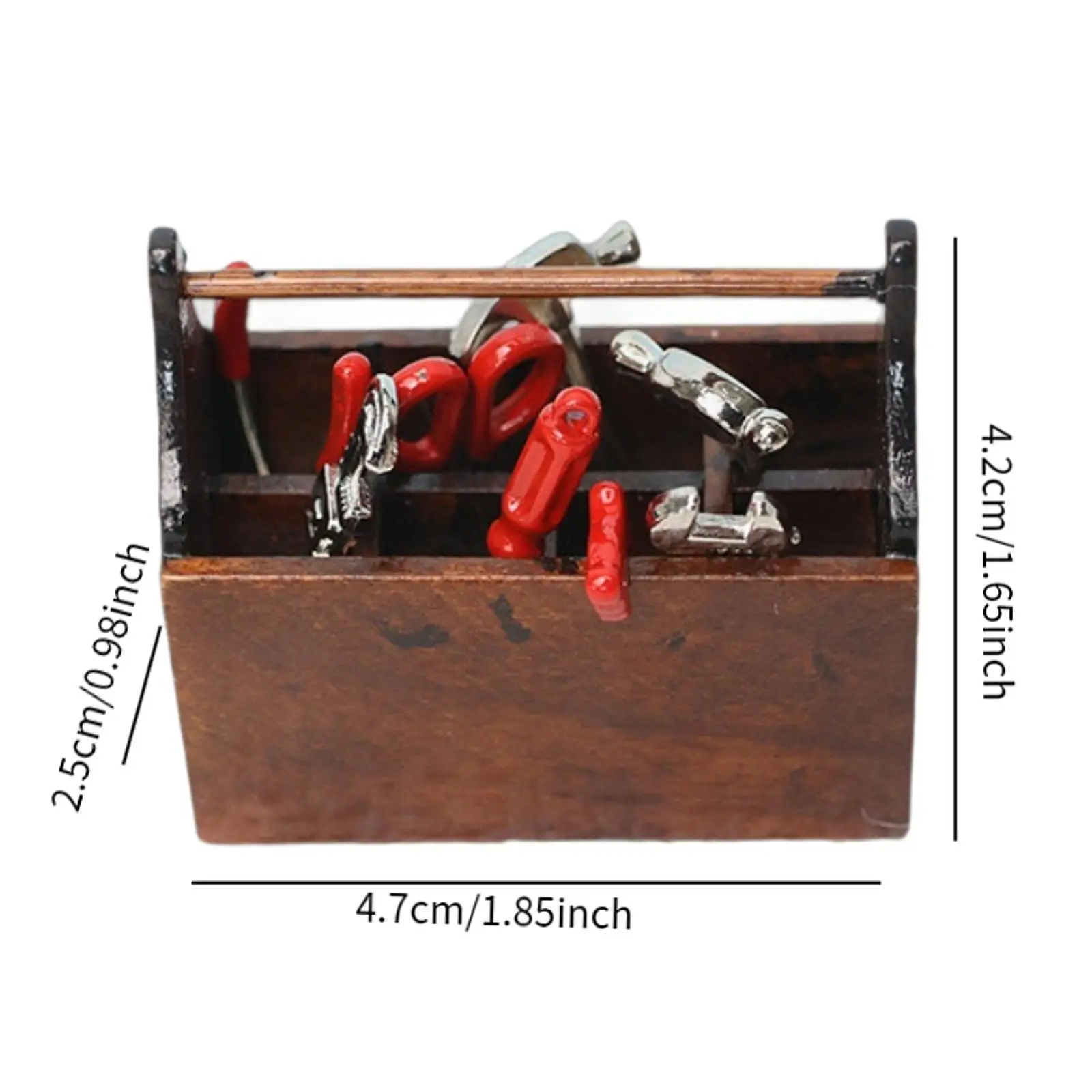1/12 Puppenhaus Reparatur Werkzeuge Box Puppenhaus Zubehör Simulierte Pretend Spielzeug