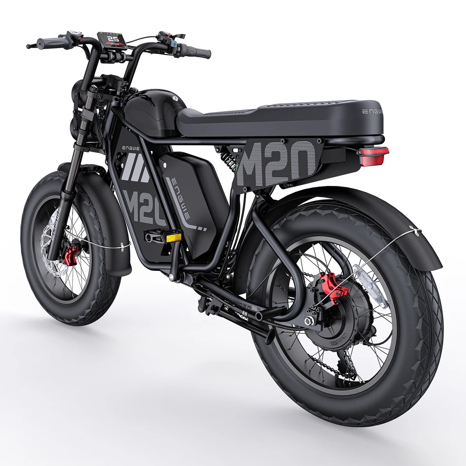 ENGWE M20 3.0 Moped-Style Electric Bike, 3300W Peak, 60V 20Ah, 40 MPH, 90-Mile Range, 20x4 Tires, Full Suspension image 3