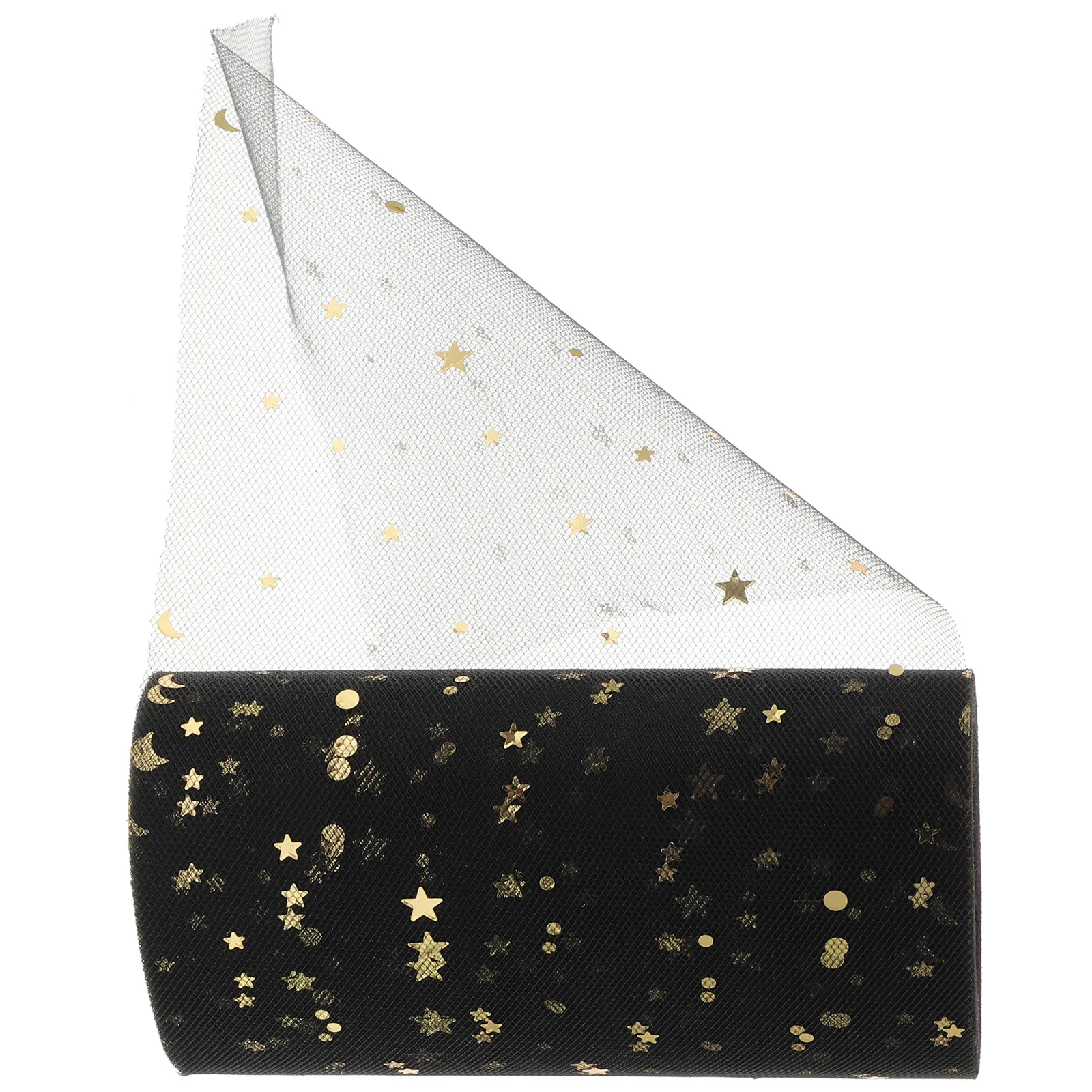 

Sequins Tutu Table Skirt Black 2280x15cm Attractive Lightweight Wedding Party Decoration Gauze Table Skirt for Receptions