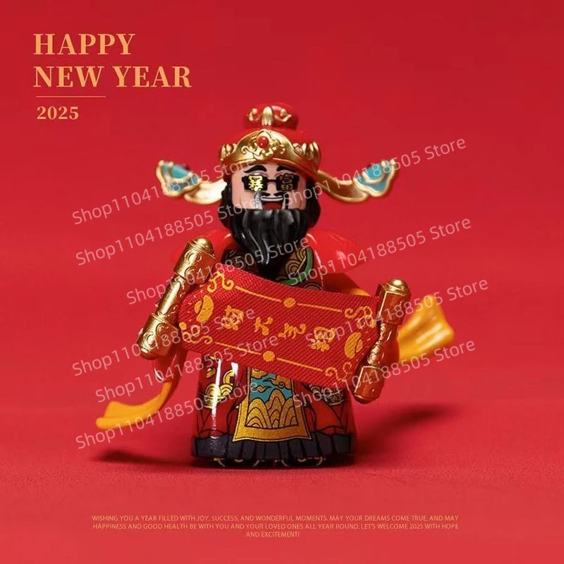 MOC اللبنات إله الثروة تجميعها نماذج الحلي الكرتون أنيمي اكسسوارات الأطفال لغز اللعب مجموعات الهدايا