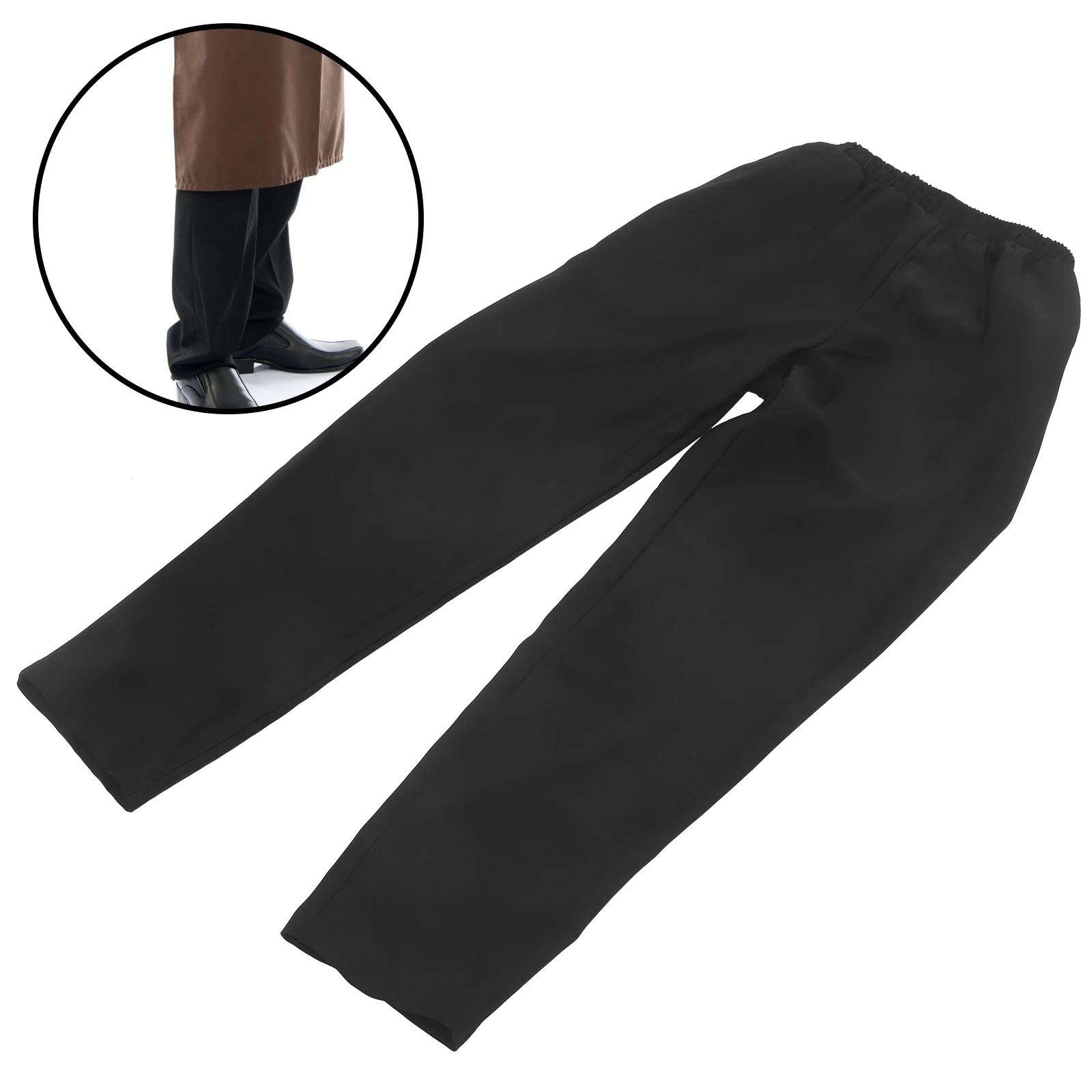

Breathable Chef Pants for Men Outfit Cook Black Costume and Women
