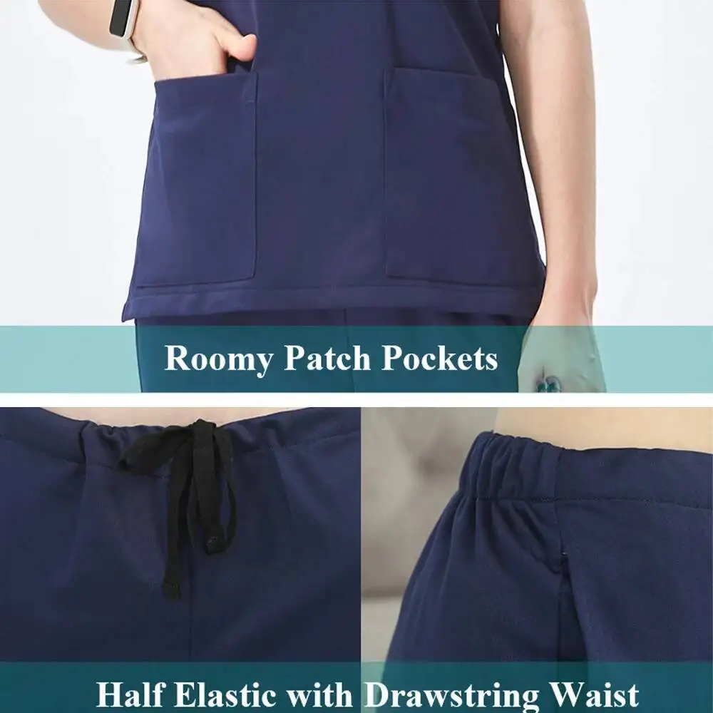 Women S Nurse Uniforms Set Medical Scrubs Dental Workwear Clothes Hunter Top Pant Poplin Surgeon Medic Scrub Suit