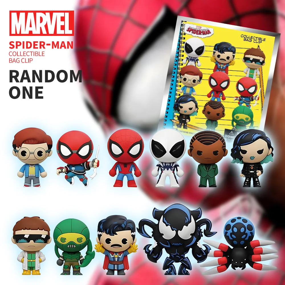 Spider-Man Officially Licensed Blind Box Collectible Bag Clip Spider-Man Gift Charms 1Pc Marvel