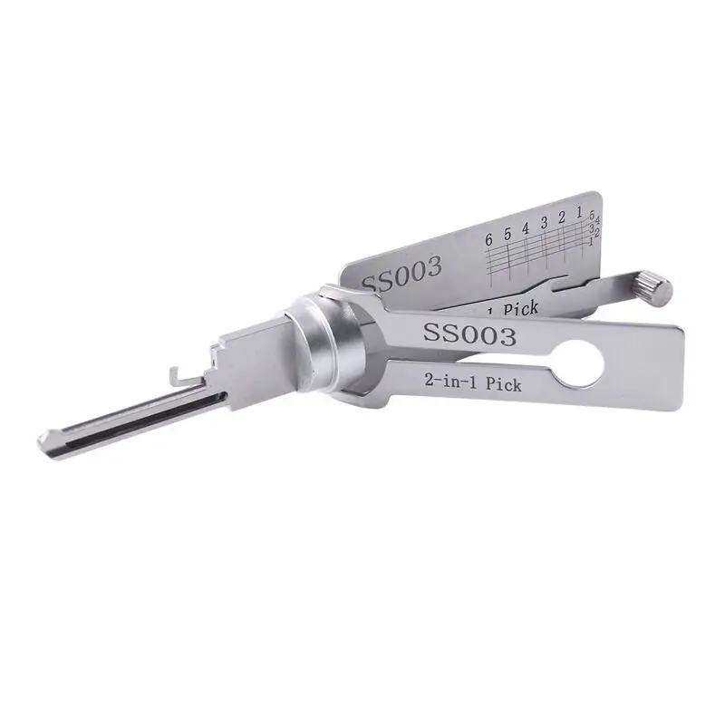 Original Lishi SS003 2 in 1 Locksmith Tool Lock Pick Decoder Flat Milling for Xiange/Feiyan/Sanhuan/Italian ISEO Civil Lock
