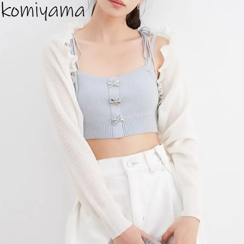 Long Sleeve Ropa Mujer Japanese Fungus Cardigans Femme Spring Summer 2024 New Tops Simple Womans Clothing Sweet Sweaters