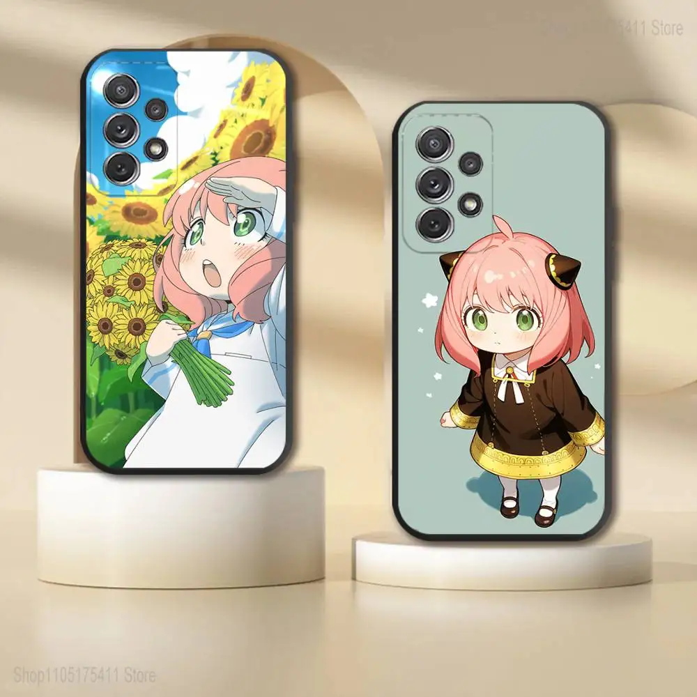 

S X F A-Anya F-Forger Phone Case For Samsung S 25,24,23,22,30,21,10,9,Ultra,Plus,Lite,FE,4,5G Black Soft Case