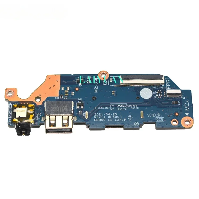 0C6CMN New For Dell Inspiron 3510 3511 3520 GDM50 LS-L241P USB Card Reader Audio IO Board