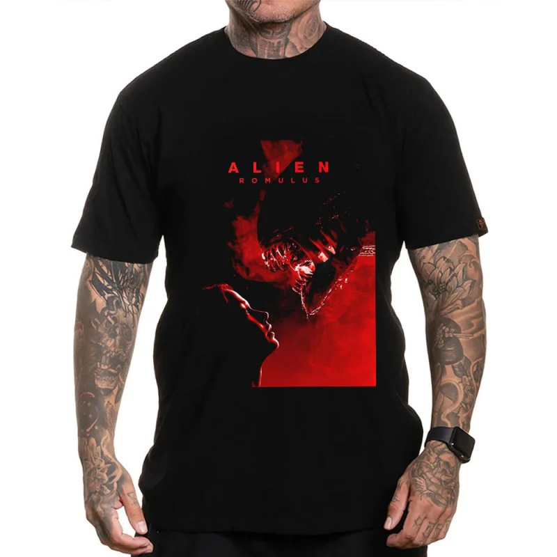 

Alien Romulus 0126 Retro Sic-fi Gift T-Shirt for man Xenomorph Graphic Clothes All size Tops S-6XL 100% cotton print Unisex Tee