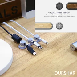 OURSHAR Cable Organizer Magnetic Cable For USB Cable Winder For Charging cable    Retention Clips winder  For Data Cable Winder