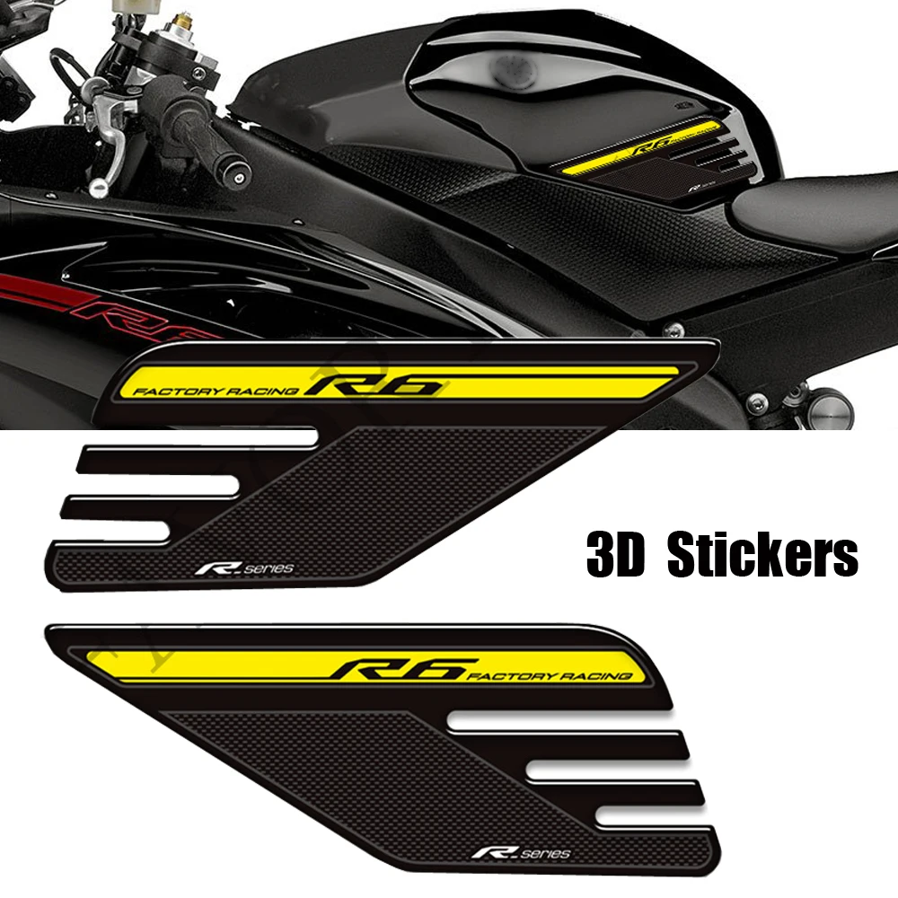 For YAMAHA YZF-R6 YZF R6 YZFR6 Stickers Decals Protector Tank Pad Grips Gas Fuel Oil Kit Knee 2008 - 2012 2013 2014 2015 2016