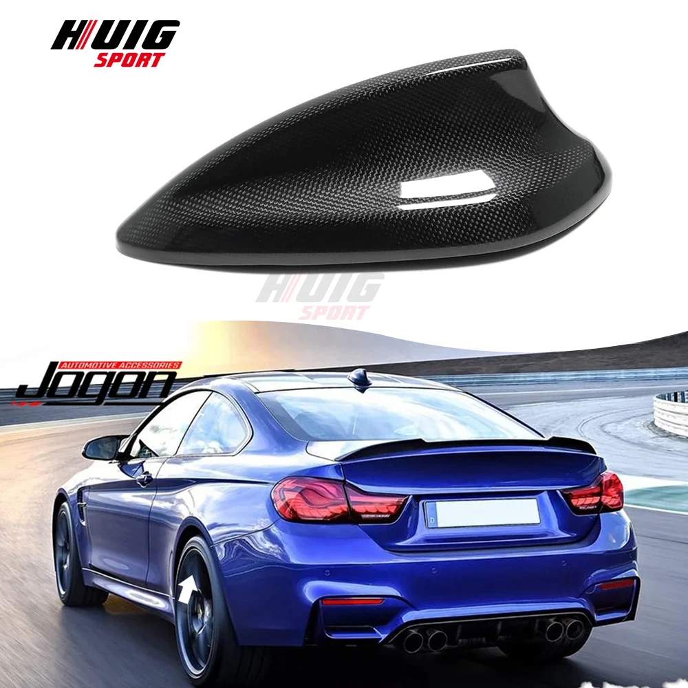 Real Carbon Fiber Car Shark Fin Antenna Aerial Sticker For BMW M Series M3 F80 M4 F82 2014-2020 Car Exterior Accessories Trim