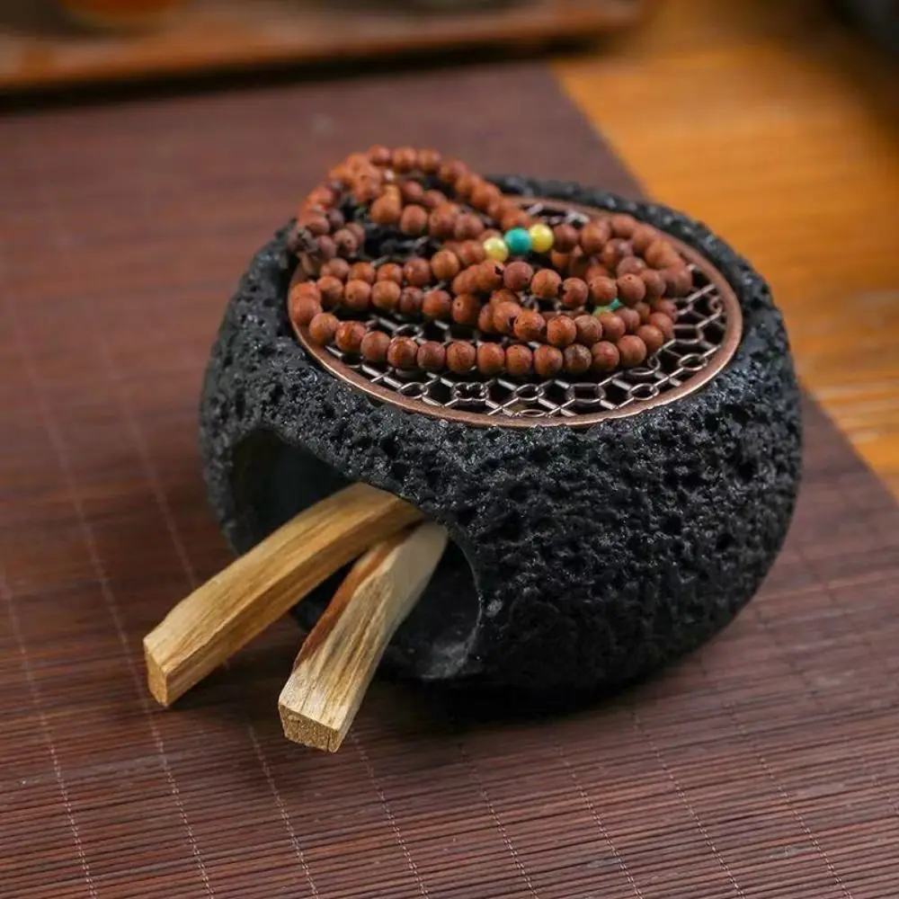 Fragrance Diffuser Cement Incense Burner Bowl Creative Stone-Look Candle Warmer Sturdy Base Durable Fumigation Furnace Kitchen