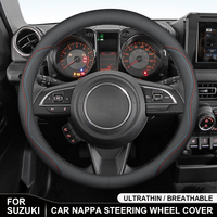 For Suzuki S-Cross Aito Celerio Swift SX4 Vitara Jimny Grand-Vitara Baleno Ciaz Splash XBEE EVX Car Leather Steering Wheel Cover