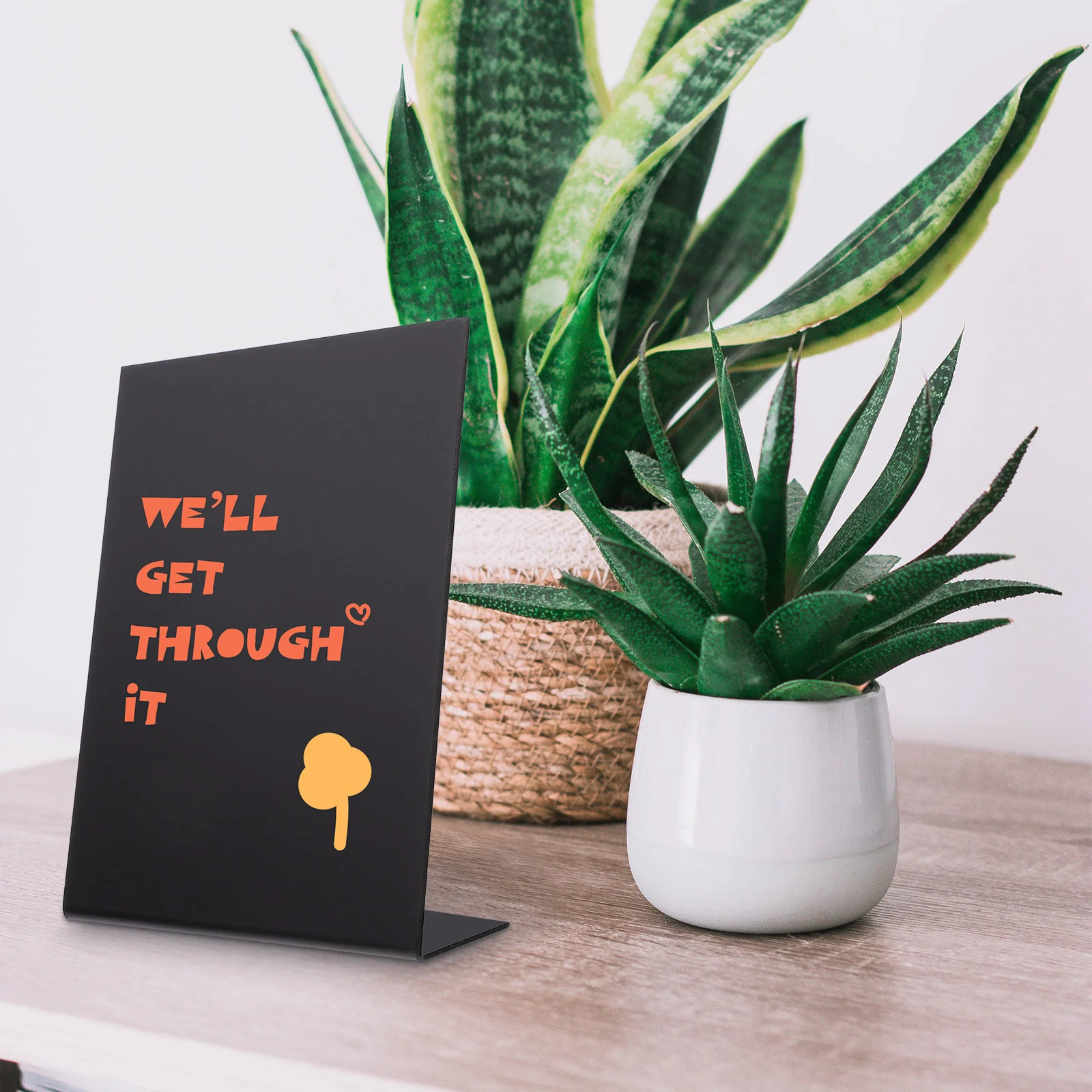 Small Blackboard Mini Signboard Office Tabletop Easel Chalkboard Acrylic Countertop Memo Message