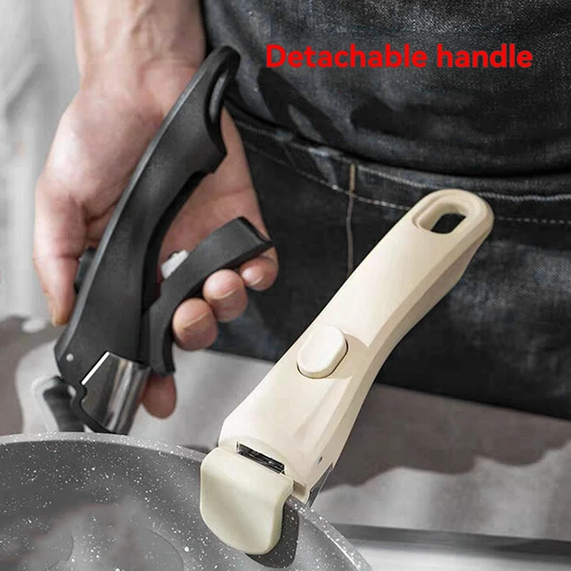 1Pcs Removable Handle For Pots & Pans, Universal Anti-Scald Clip, Detachable Pot Handle Suitable For All Cookware