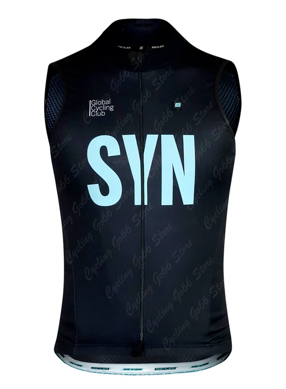 

Men SYN Sleeveless Cycling Vest Mesh Ciclismo Bike Bicycle Undershirt Jersey Windproof Cycling Clothing Gilet Motorcycle Vest