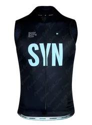 Gilet da Ciclismo senza maniche da uomo SYN Mesh Ciclismo Bike canottiera da bicicletta Jersey antivento abbigliamento da Ciclismo Gilet da moto