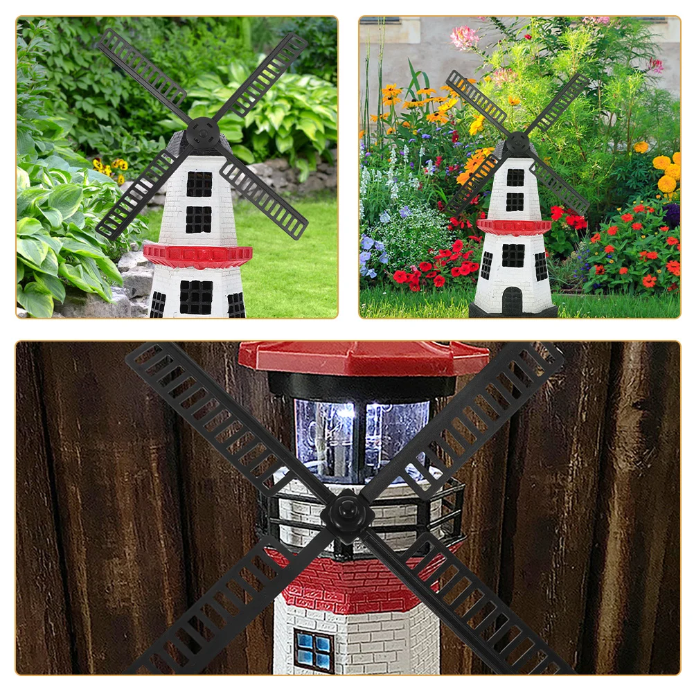 3 قطعة شفرات طاحونة الشمسية البلاستيك مقاوم للماء الدورية في الهواء الطلق حديقة ديكور لساحة فناء الحديقة الهولندية نمط المشهد حلية