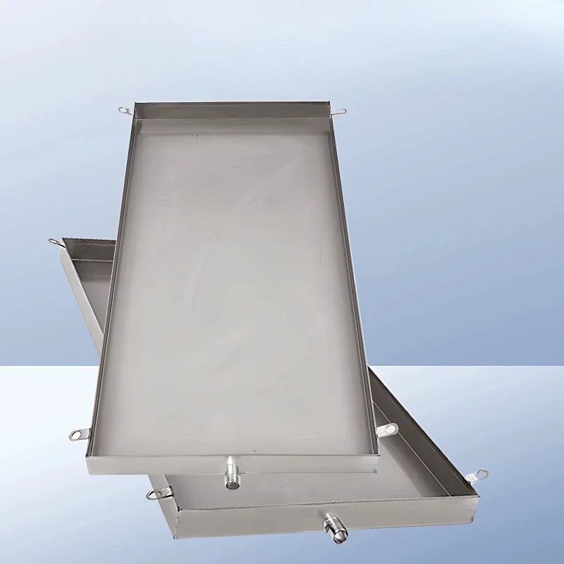 Stainless Steel AC Drain Tray, Outdoor Condensate Drip Pan, Thickened Water Leak Receiver, Anti Rust Corrosion Proof Drip Tray