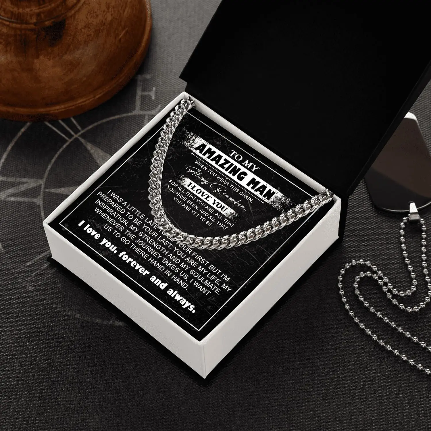 إلى رجل الكوبية سلسلة قلادة الزوج من زوجة صديقها رجل خطيقة القلائد له هدايا عيد ميلاد