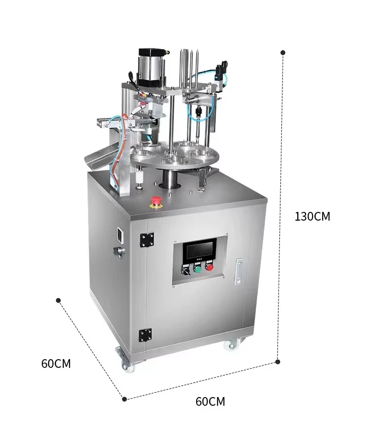 Semi-Automatic Machine for Forming Filling Sealing Plastic Liquid Water Cups for Beverage Chemical Applications PLC Core