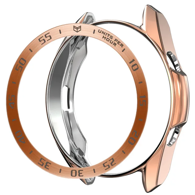 2in1 Bezel Ring + Case For Samsung Galaxy Watch 3 41mm 45mm TPU Protector Cover Anti-Scratch Stainless Steel Decorative Frame