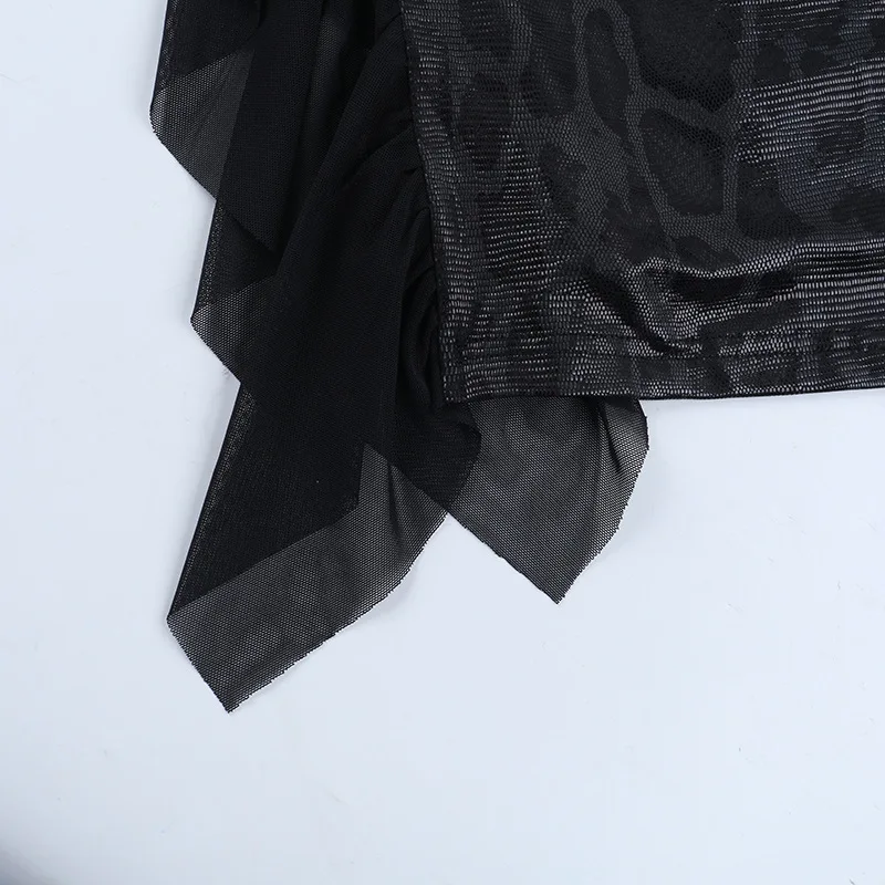 هالوين الظلام القوطية مثير منتصف الارتفاع فستان طويل المرأة الأفعى طباعة تكدرت الخامس الرقبة ليوبارد فستان الجمالية 90s عالية الشق فساتين