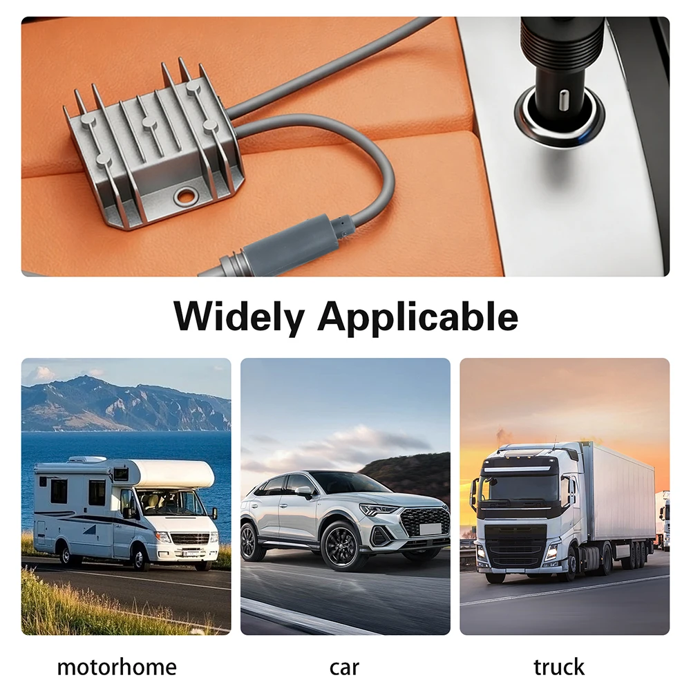 DC12V/24V to 30V 3.5A Mini DC Step-Up Converter boost module with Cigarette Lighter Plug for Motorhomes Boats Surveillance