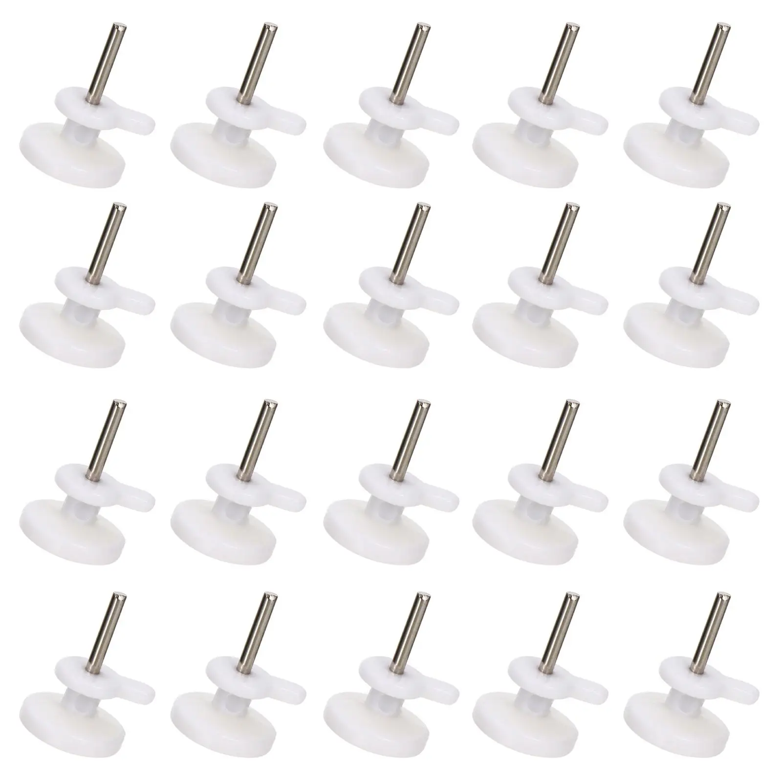 100 Pcs Picture Frame Plastic Photo Hooks Hardwall Household Non-Mark White Pin Studs