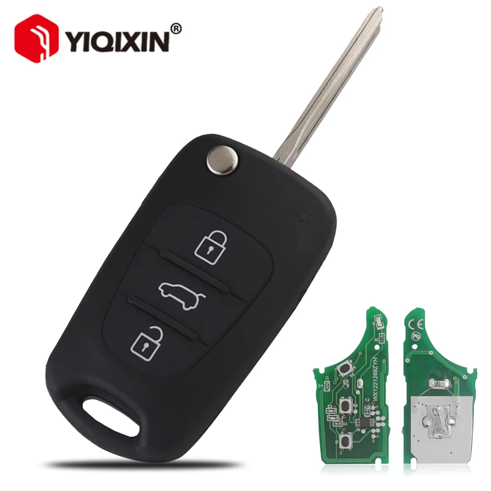 Para hyundai i20 i30 ix35 i35 elantra tucson solaris acento picanto nf para kia picanto sportage rio3 k5 k2 chave remota dobrável do carro