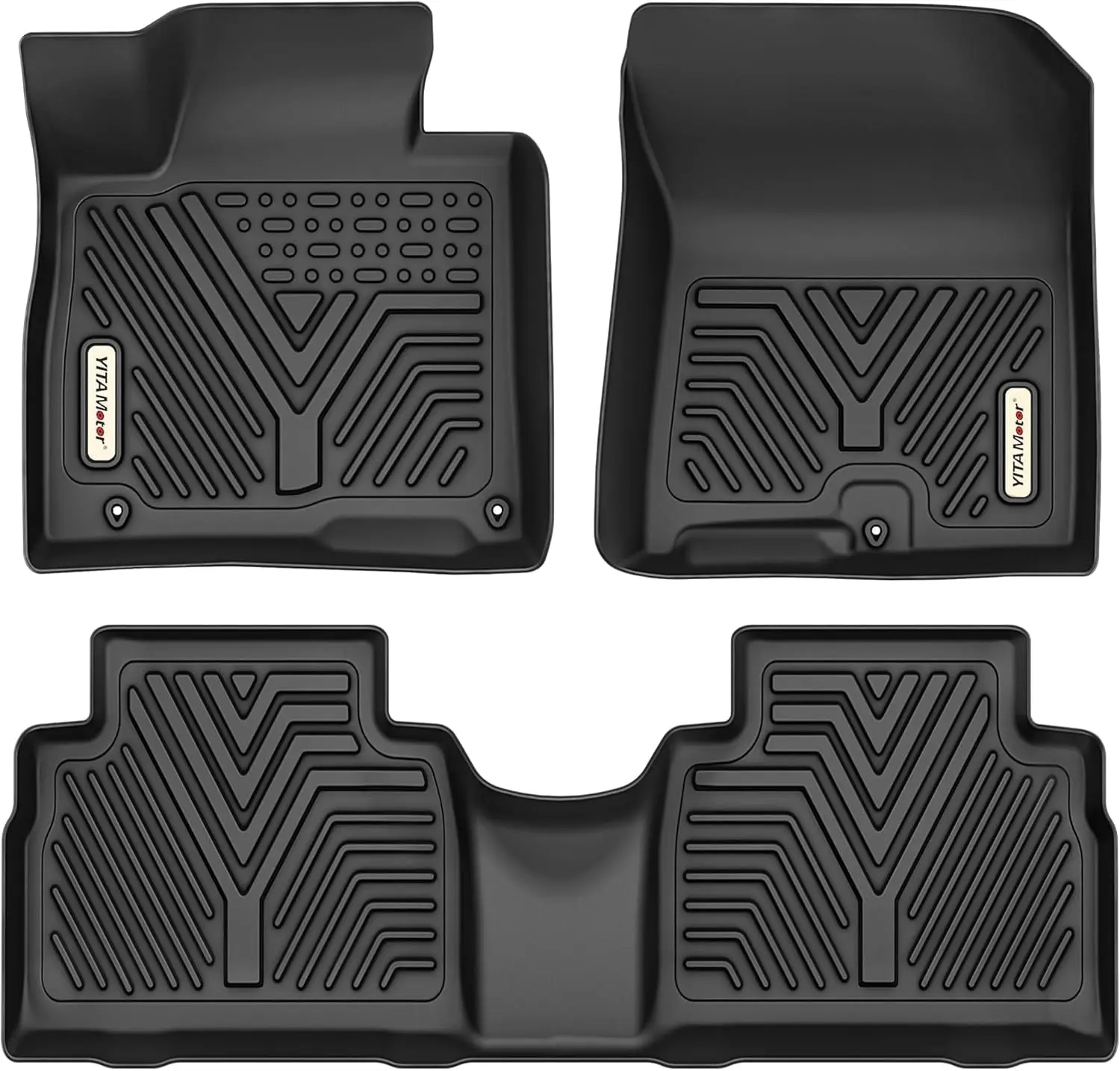 

All-Weather Floor Mats Fit for 2021-2023 Hyundai Santa Fe 5 Seat Includes Front and Rear Row, TPE Floor Mat Set Liners