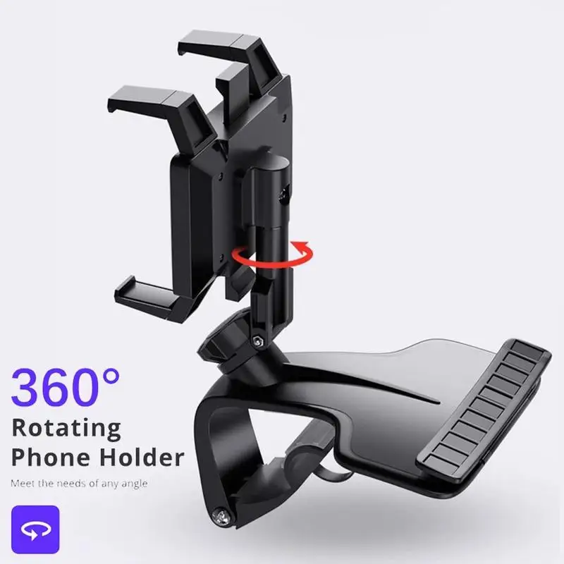 Universal Dashboard Car Phone Holder with Parking Number Plate 360 Degree Rotatable Auto Mobile Phone Clip Bracket for Iphone