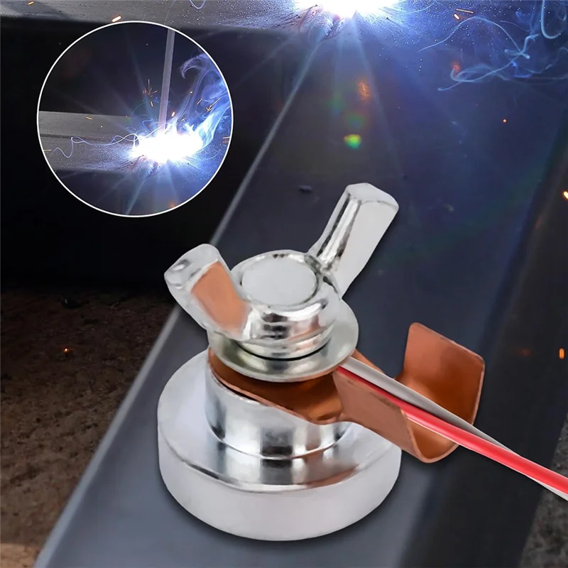 تتضمن بدائل طرفية معدنية AB46 مكونة من قطعتين مشبك تأريض مغناطيسي لحام يتميز بمغناطيس قوي