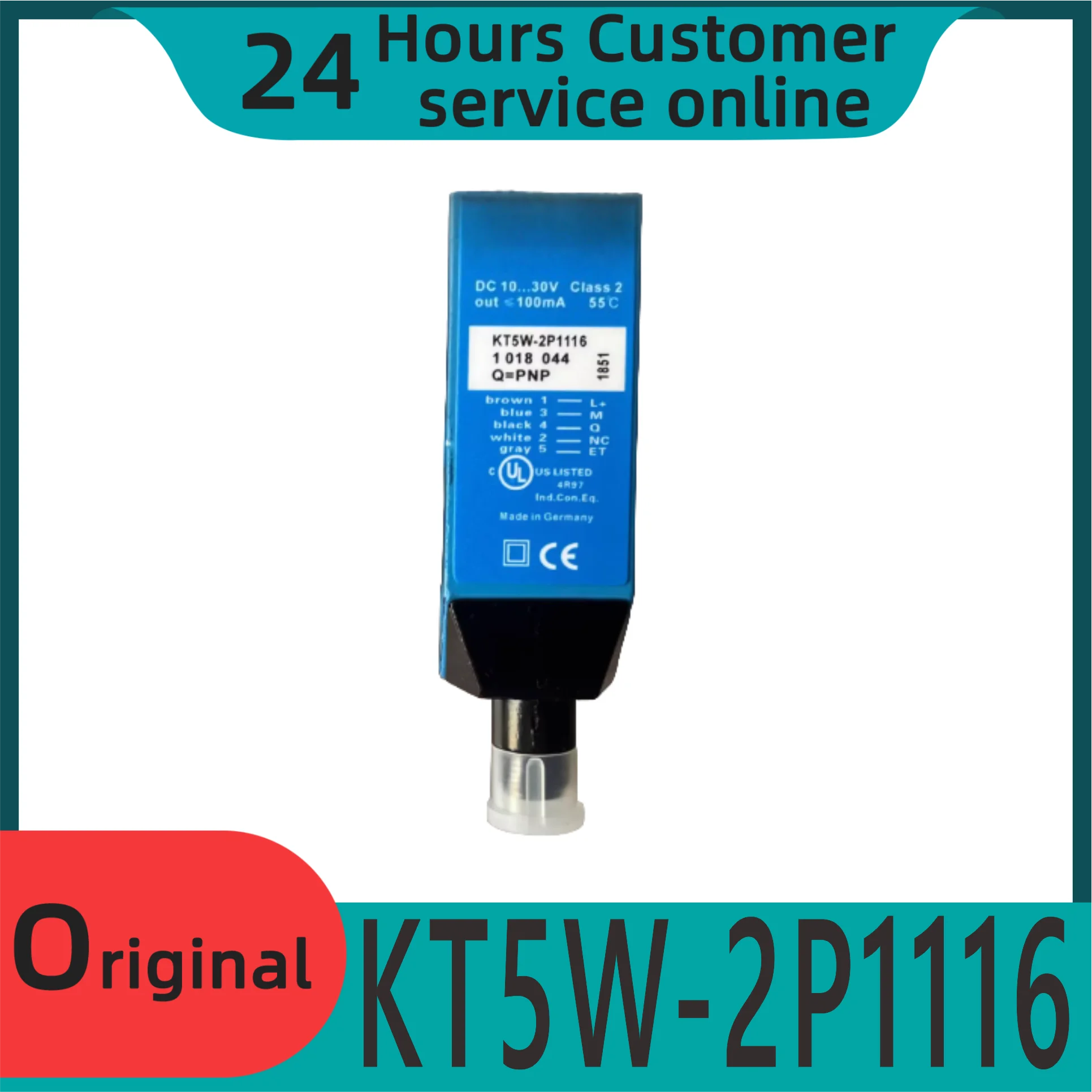 

Новый продукт Kt5w-2p1116 Kt5w2p1116 Датчик цвета 10-30 В постоянного тока 100 мА Pnp