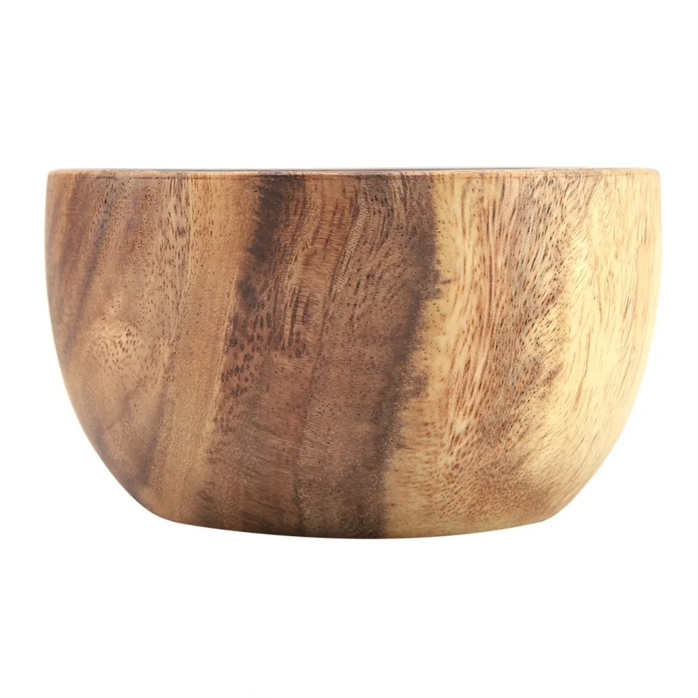 Wood Raw Salad Bowl Burr-free Wall Large Deep Inner Space Instant Noodle Bowl Multisize Thick Anti-crack Soup Bowl Rice Serving