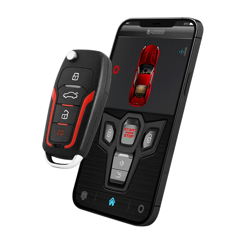 Car anti-theft alarm, one-way remote control, mobile APP Bluetooth one-click remote alarm