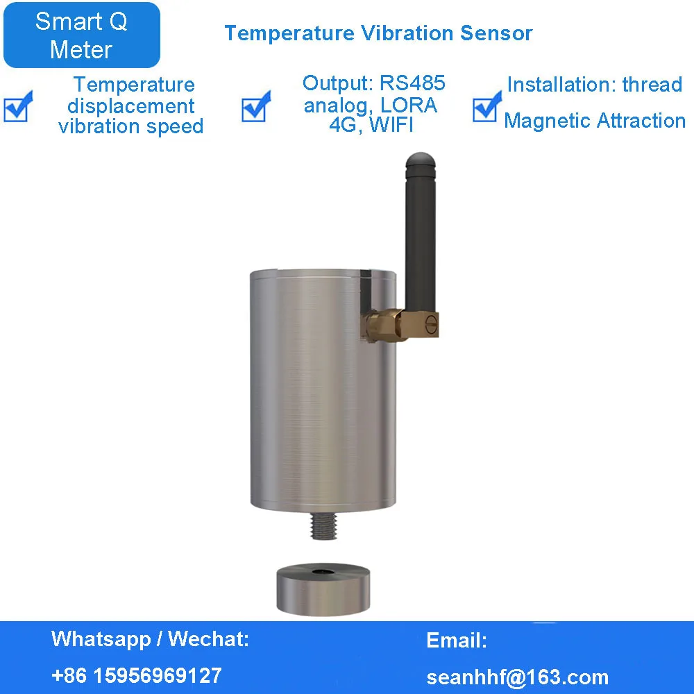 Monitoring of displacement vibration speed of high precision temperature vibration sensor of fan pump motor