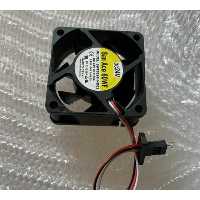 

L for Sanyo Large Air Volume Silent Cooling Fan 9WF0624H4D03 60*60*25mm 24V 0.15A