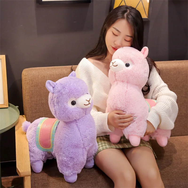 Lovely Colorful Alpaca Plush Toys Soft Alpaca Stuffed Dolls Cute Sheep Animals Dolls Sleep Pillow Home Bed Decor Baby Kids Gifts