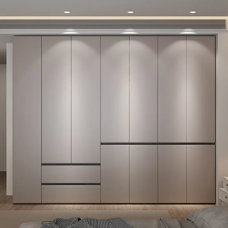 Custom Hotel Wardrobe, Modern Vertical Wall-Mounted Wooden Wardrobe, Home Furniture.