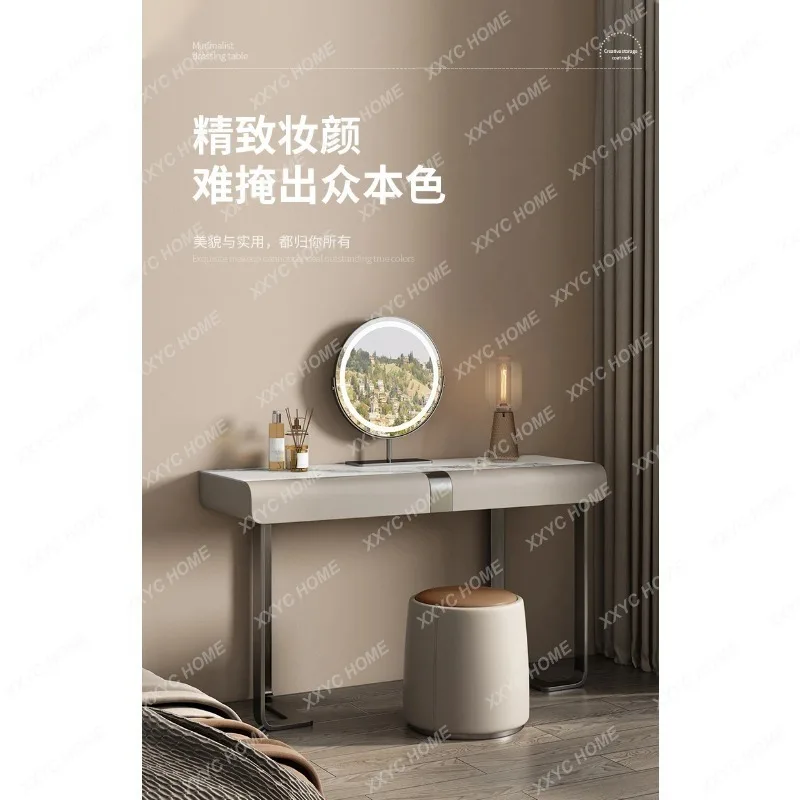 XXMakeup Mirror Dresser Chair Luxury Drawer Mirrors Dressing Table With Lights Modern Coiffeuse De Chambre Room Furnit