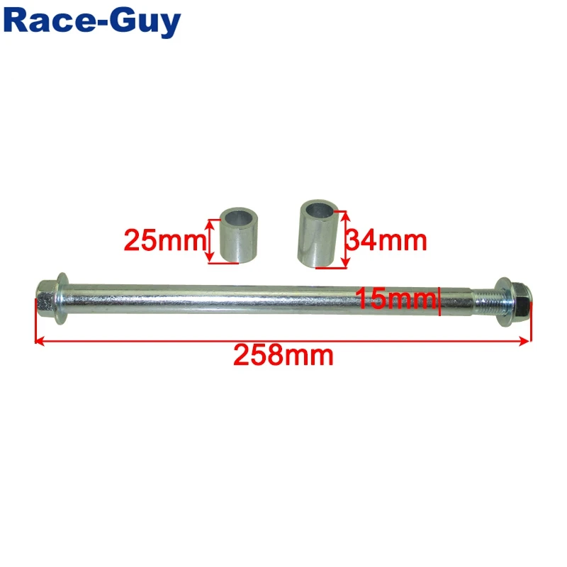 15mm x 245mm Drilled Front Wheel Axle For 50cc 70cc 90cc 110cc 125cc 140cc 150cc 160cc 170cc 180cc 190cc Pit Dirt Bikes