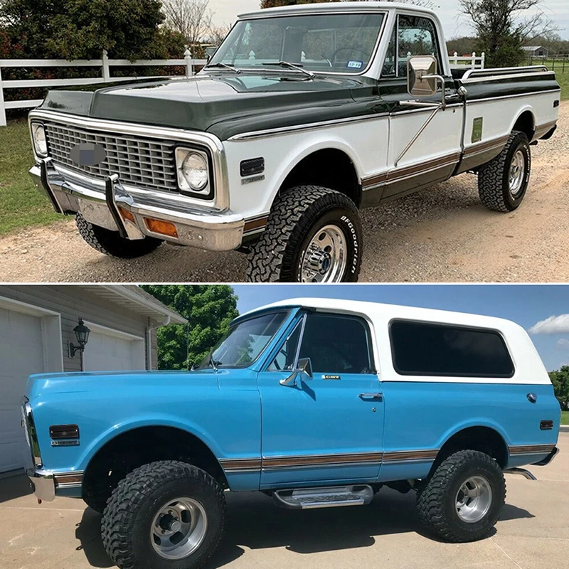 Gtinthebox-غطاء مصباح جانبي لدرابزين السيارة الأمامي والخلفي ، طقم أغطية لشاحنات النقل تشيفي و GMC ، بدون لمبة أو مقبس #6