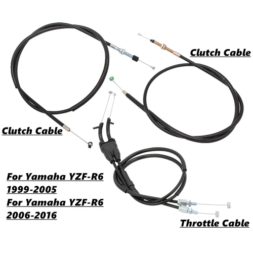 Imagen 1 del producto Cable de embrague de motocicleta, Cable de acelerador para Yamaha YZFR6, YZF-R6, YZF R6, 1999, 2000, 2001, 2002, 2003, 2004, 2005, 2006, 2016-2015, 2014