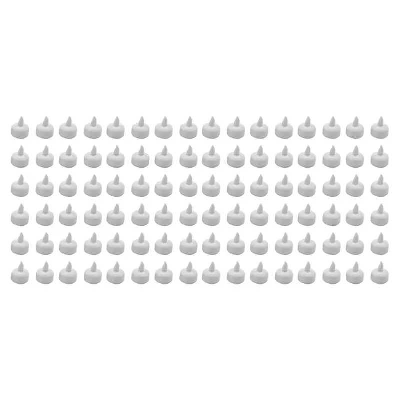 96 Pack Waterproof Flameless Floating Tealights, Warm White Battery Flickering Led Tea Lights Candles