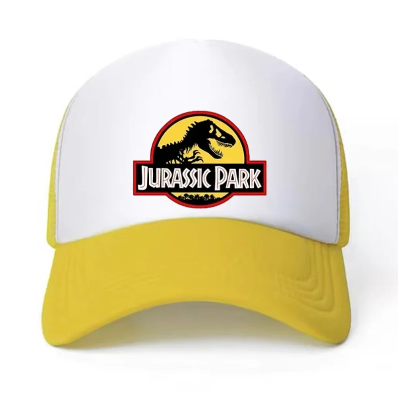 Dziecięce chłopięce dziewczęce czapki Jurassic Dinosaur Print Sunshade Hat 58CM Mesh 6-15Y Sportowa czapka z daszkiem Trend Sunshine Fashion Casual