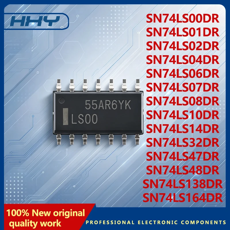 10Pcs/Lot SN74LS00 74LS01 74LS02 74LS04 74LS06 74LS07 74LS08 74LS10 74LS14 74LS32 74LS47 74LS48 74LS138 74LS164D/DR  logic chip