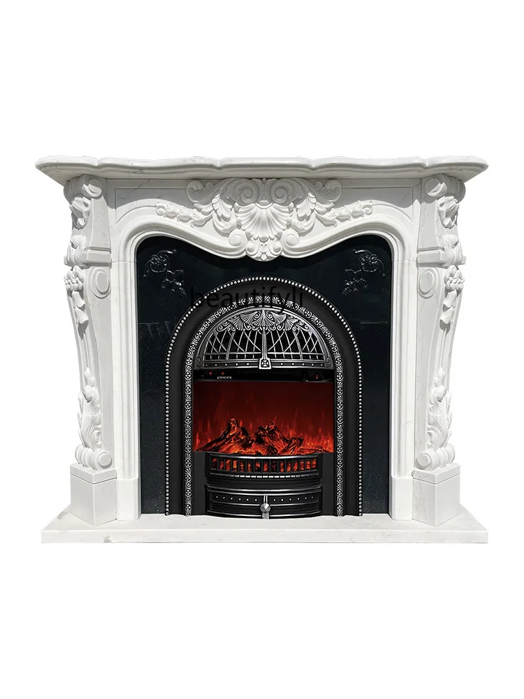 Marble Fireplace French Carved Fireplace Mantel Natural Stone White Marble Fireplace Mantel Stone Carving