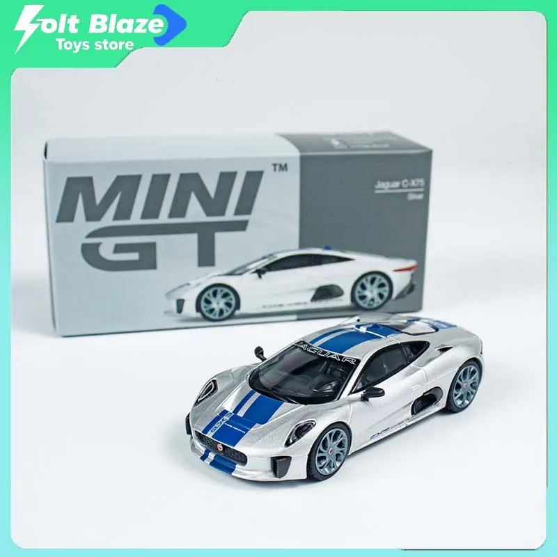 

MINI GT 1/64 # 960 Jaguar C-X75, модель автомобиля из серебряного сплава, литая под давлением Коллекционная модель автомобиля, коллекционная модель игрушки для детей, подарки для мальчиков